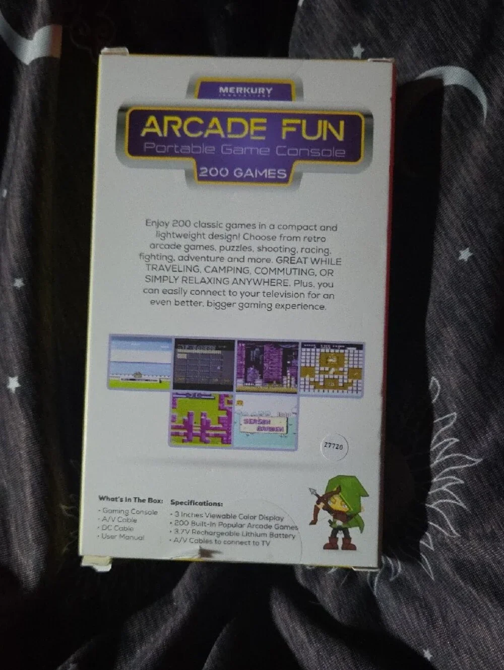 Arcade Purple Transparent Portable Game Console